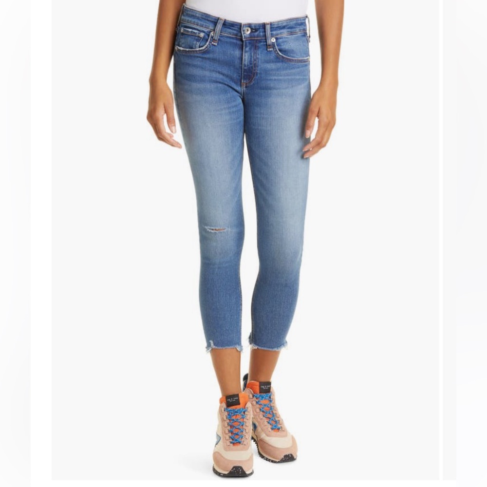 rag & bone Cate Ripped Raw Hem Ankle Skinny Jeans (Mick) 23